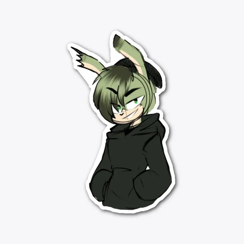 Green The Rabbit Sticker